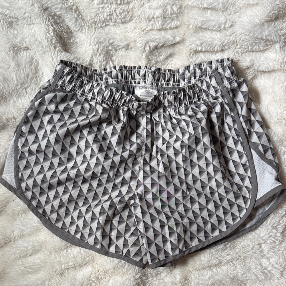 Danskin Now Gray Geometric Athletic Shorts